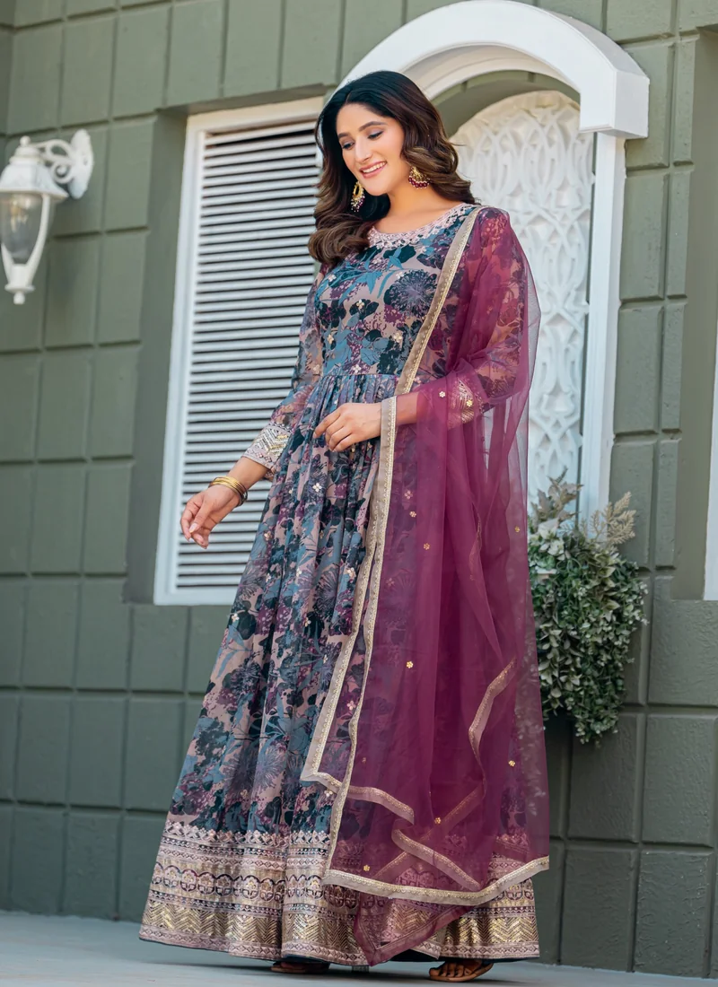 multi colour embroiderd gown | hl0027 multi colour embroiderd gown | hl0027