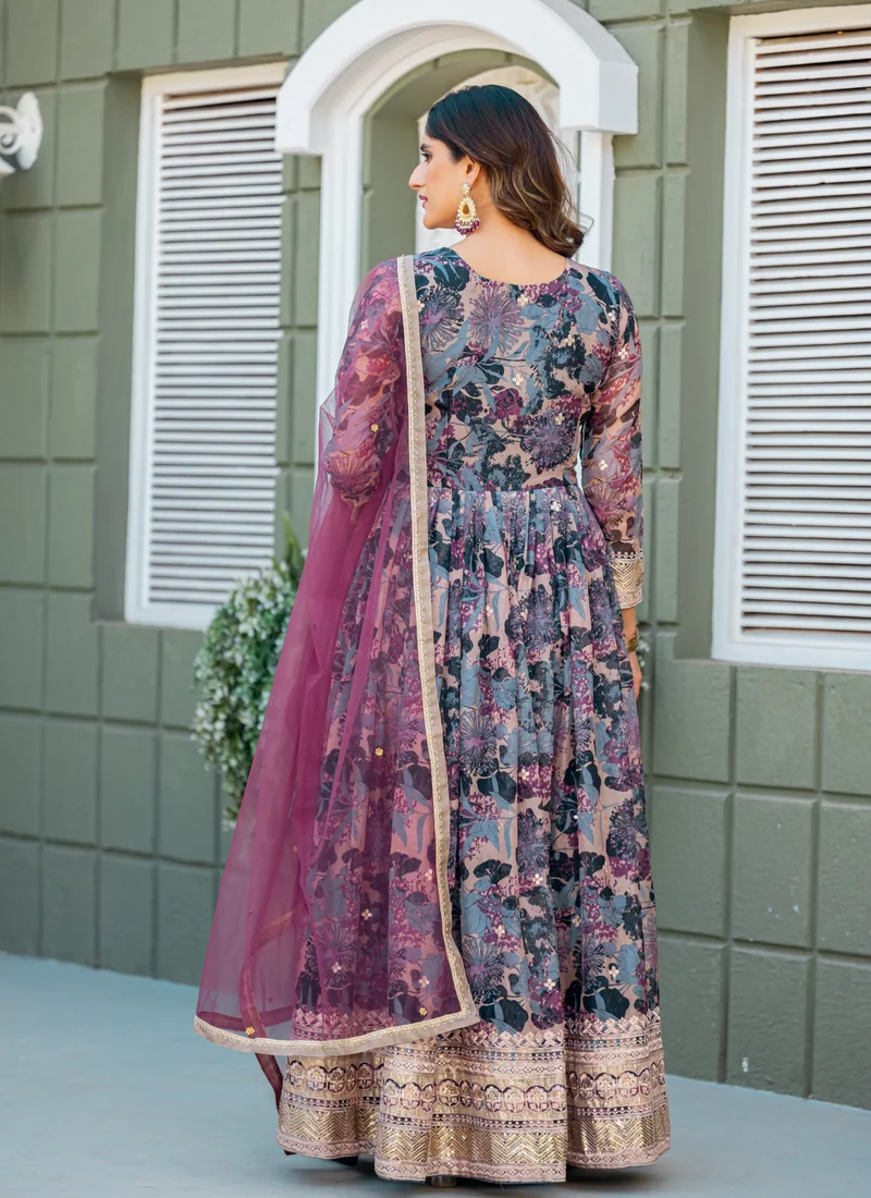 multi colour embroiderd gown | hl0027 multi colour embroiderd gown | hl0027