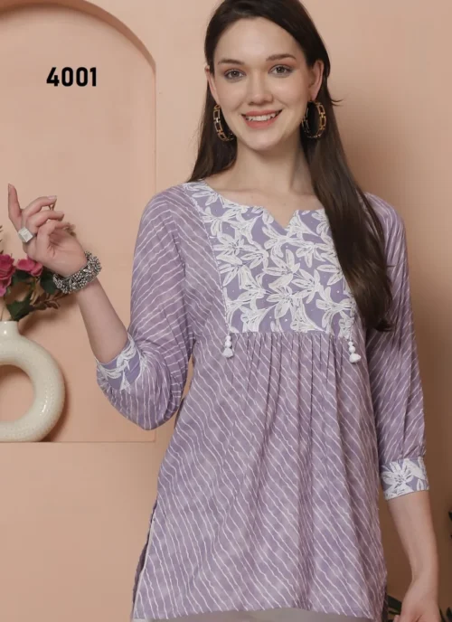 Front view Cotton Printed Kurti HL0031 for women