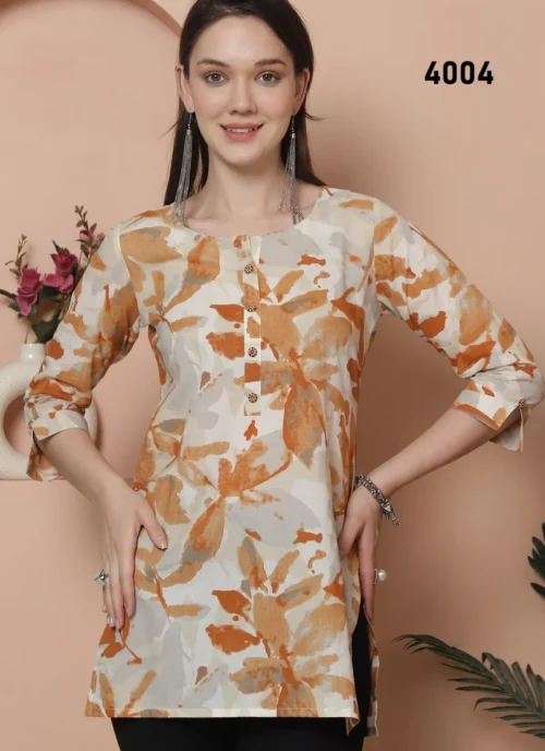 Front view Cotton Printed Kurti HL0032 for women
