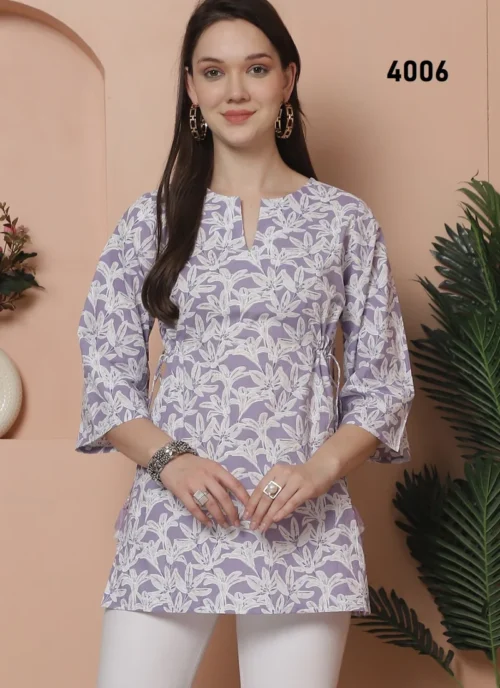 Front view Cotton Printed Kurti HL0034 for women