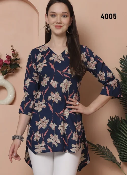 Front view Cotton Printed Kurti HL0035 for women