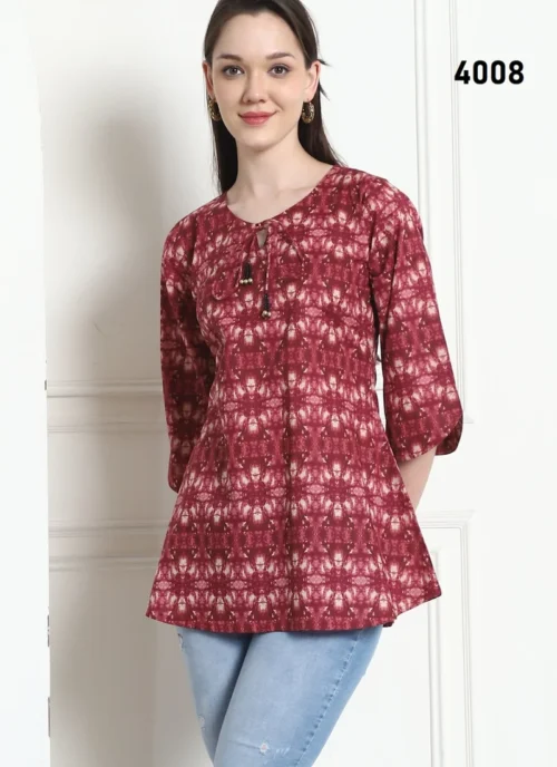 Front view Cotton Printed Kurti HL0036 for women