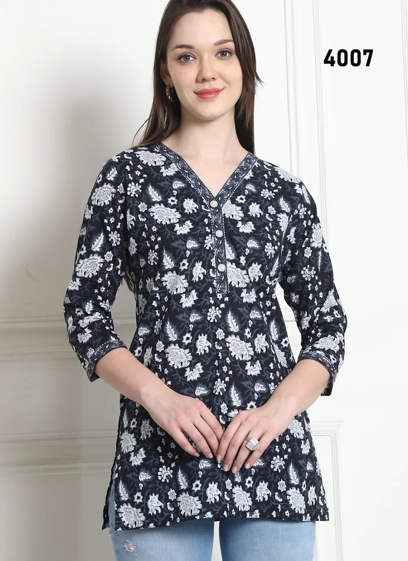 Cotton Printed Kurti HL0037 – Front view Front view Cotton Printed Kurti HL0037 for women