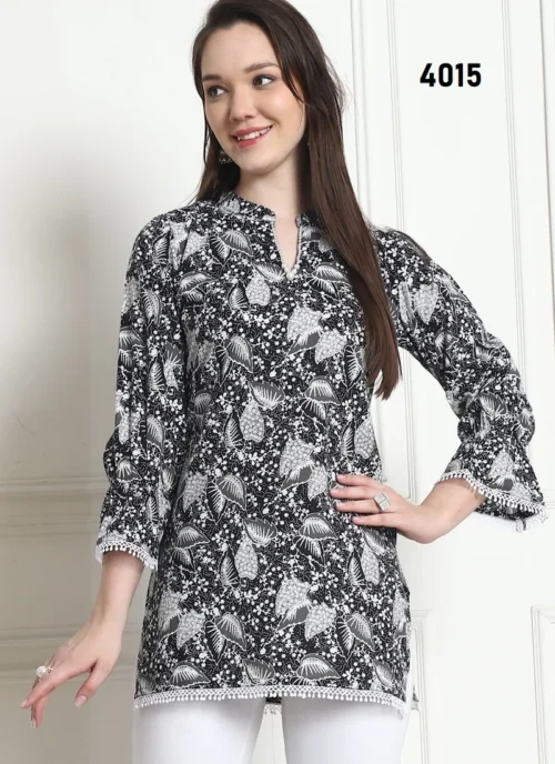 Front view Cotton Printed Kurti HL0042 for women