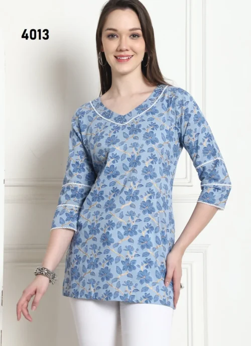 Front view Cotton Printed Kurti HL0043 for women