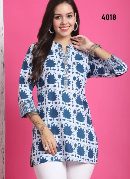 Front view Cotton Printed Kurti HL0044 for women