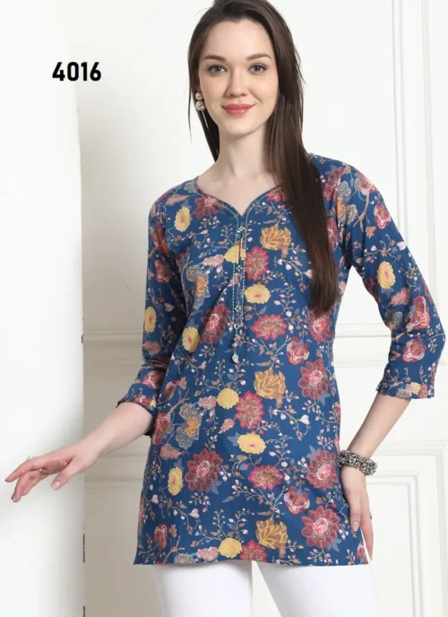 Front view Cotton Printed Kurti HL0045 for women