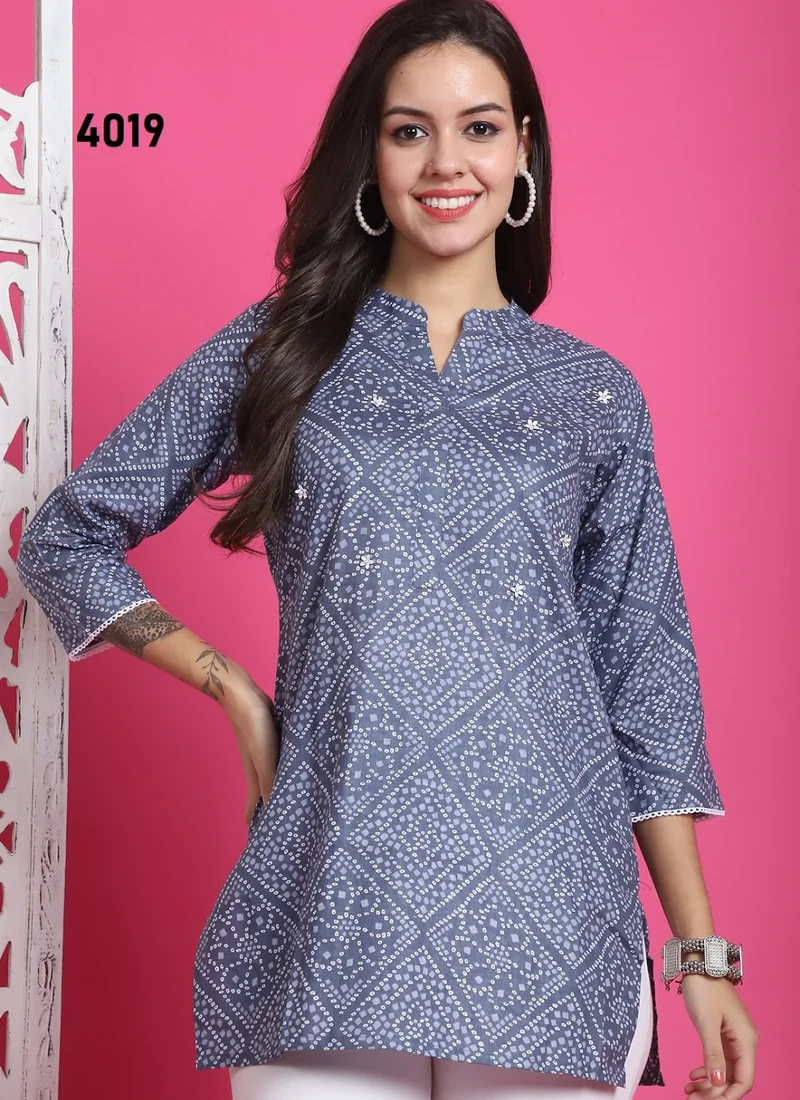 Cotton Printed Kurti HL0047 – Front view Front view Cotton Printed Kurti HL0047 for women