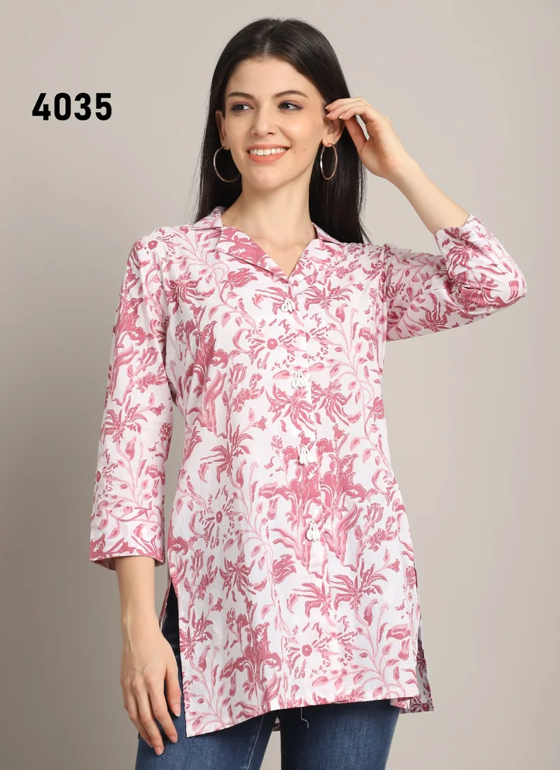 Front view Cotton Printed Kurti HL0055 for women