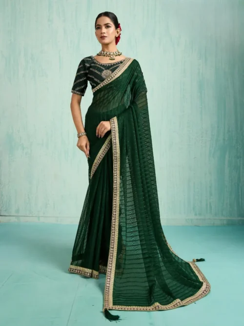 green saree