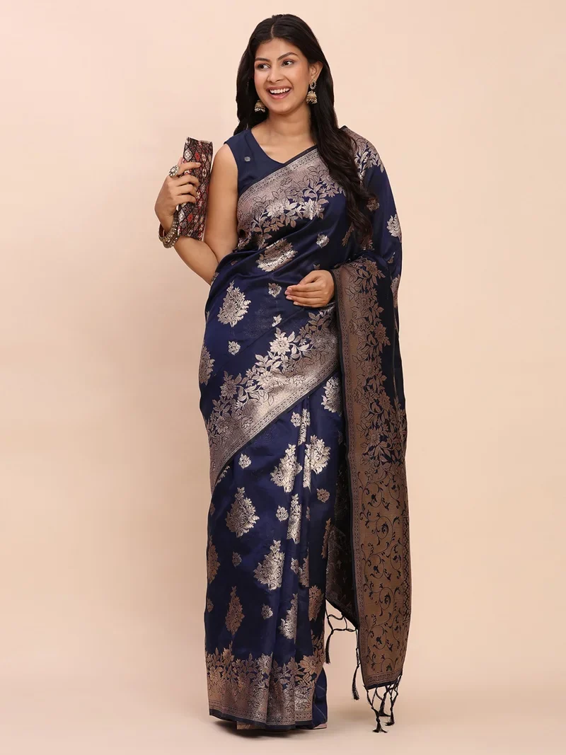 Blue Designer Saree for Women - HLS00079