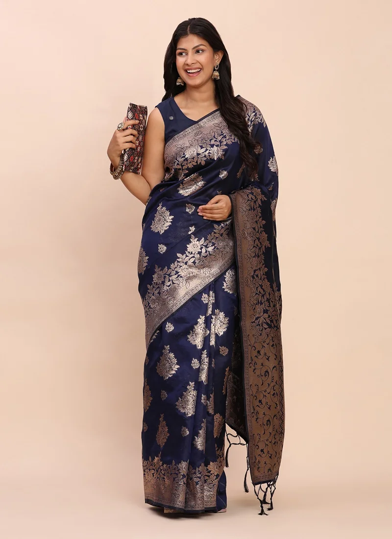 Blue Designer Saree for Women - HLS00079