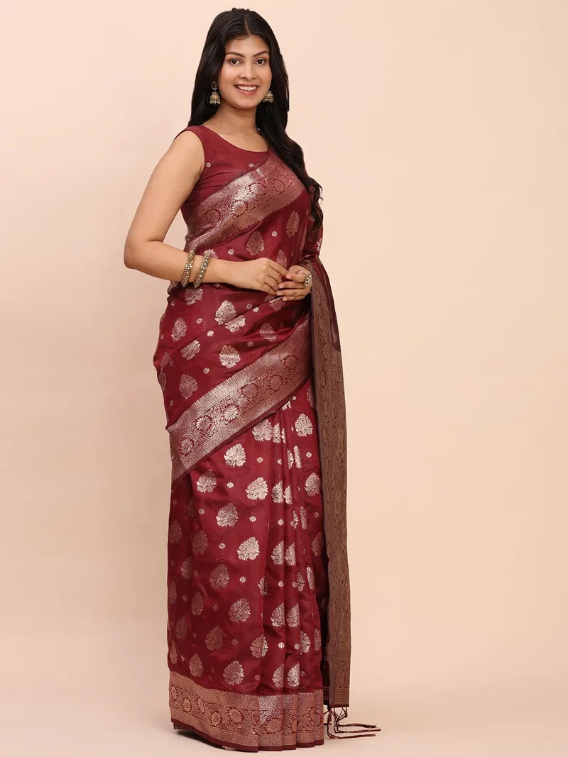 Red Designer Saree for Women - HLS00081