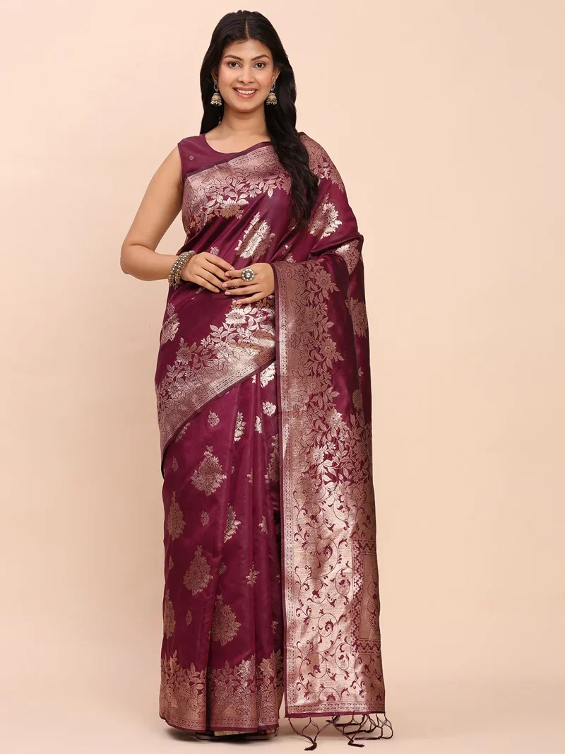 purple Designer Saree for Women - HLS00082