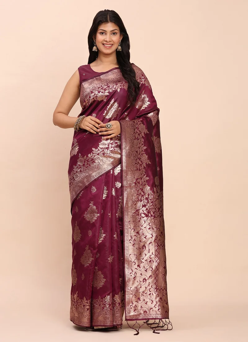 purple Designer Saree for Women - HLS00082