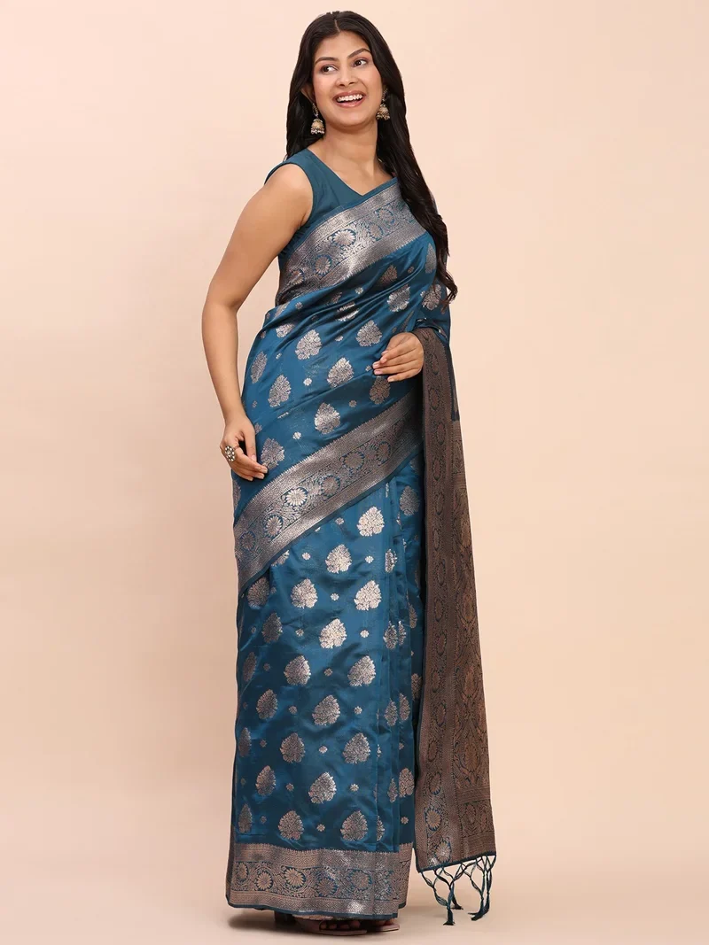 Rama Green Designer Saree for Women - HLS00084