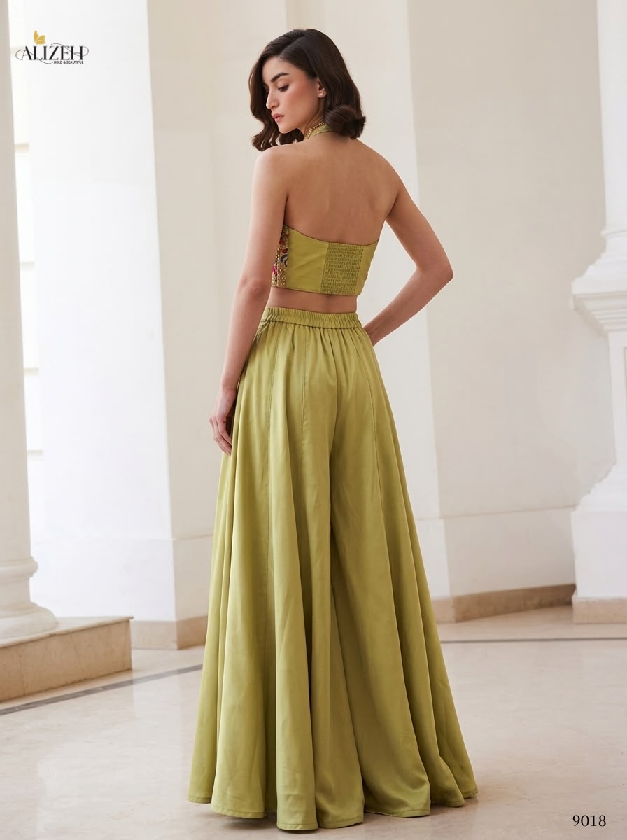 Green Soft Silk Embroidered Designer Salwar Kameez for Women - Alizeh_9017