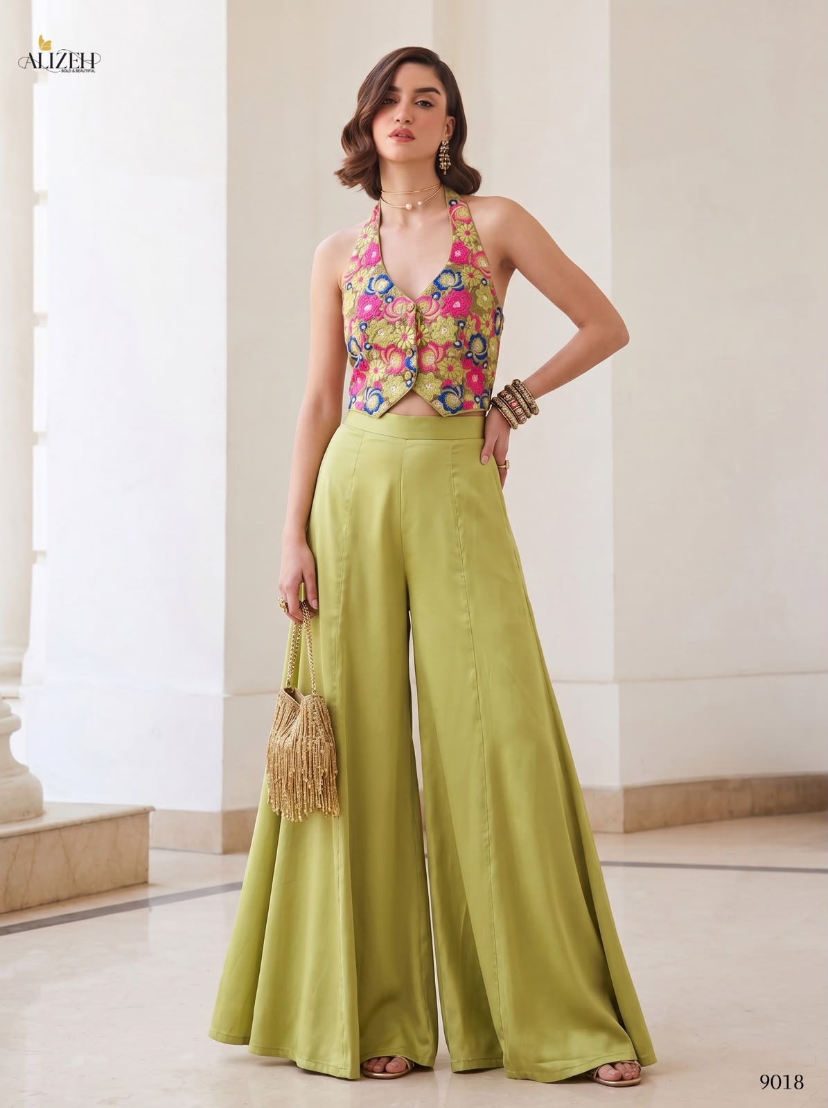 Green Soft Silk Embroidered Designer Salwar Kameez for Women - Alizeh_9017