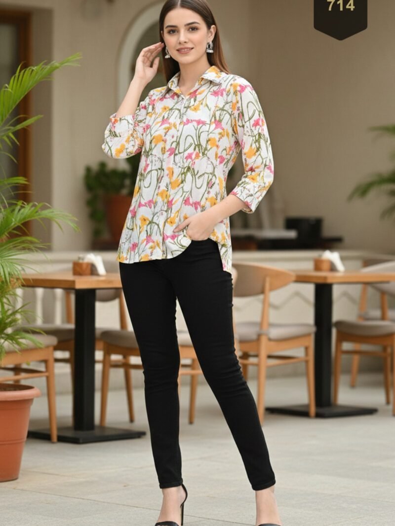 Multicolor Cotton Printed Designer Kurti - Rajnandini22