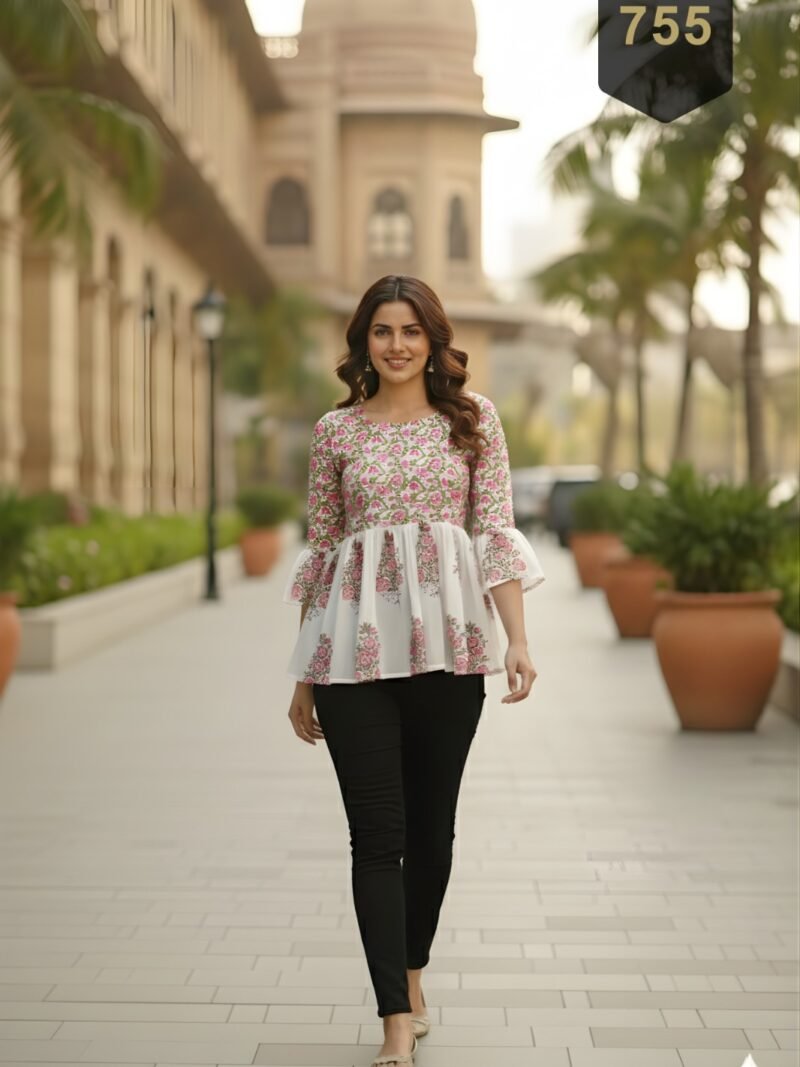 Multicolor Cotton Printed Designer Kurti - Rajnandini37